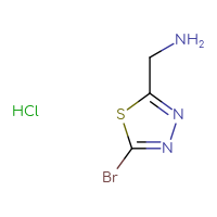 Chemical structure of 1-(5-bromo-1,3,4-thiadiazol-2-yl)methanamine hydrochloride - CSSB00010781966
