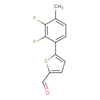 Chemical structure of 5-(2,3-difluoro-4-methylphenyl)thiophene-2-carbaldehyde - CSSB00016853411
