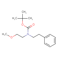 Chemical structure of tert-butyl N-(2-methoxyethyl)-N-(2-phenylethyl)carbamate - CSSB02029138506