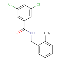 Chemical structure of 3,5-dichloro-N-[(2-methylphenyl)methyl]benzamide - CSSB00104306606