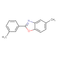 Chemical structure of 5-methyl-2-(3-methylphenyl)-1,3-benzoxazole - CSSB03437719839