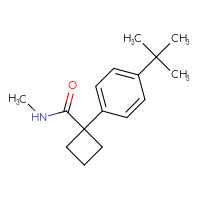 Chemical structure of 1-(4-tert-butylphenyl)-N-methylcyclobutane-1-carboxamide - CSSB00941473302