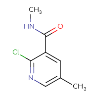 Chemical structure of 2-chloro-N,5-dimethylpyridine-3-carboxamide - CSSB00114116557