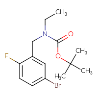 Chemical structure of tert-butyl N-[(5-bromo-2-fluorophenyl)methyl]-N-ethylcarbamate - CSSB00113778631