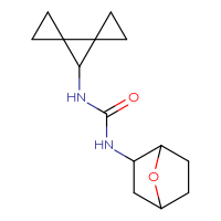 Chemical structure of 3-{dispiro[2.0.2⁴.1³]heptan-7-yl}-1-{7-oxabicyclo[2.2.1]heptan-2-yl}urea - CSSB01646271999