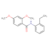 Chemical structure of N-(2-ethylphenyl)-2,4-dimethoxybenzamide - CSSB00028001464