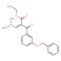 Chemical structure of ethyl (2Z)-2-[(Z)-3-(benzyloxy)benzoyl]-3-(dimethylamino)prop-2-enoate - CSSB21332864743