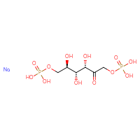 Chemical structure of {[(3S,4R,5R)-3,4,5-trihydroxy-2-oxo-6-(phosphonooxy)hexyl]oxy}phosphonic acid sodium - CSSB20966111101