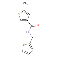 Chemical structure of 5-methyl-N-[(thiophen-2-yl)methyl]thiophene-3-carboxamide - CSSB00031762625
