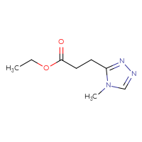 Chemical structure of ethyl 3-(4-methyl-4H-1,2,4-triazol-3-yl)propanoate - CSSB00019684129