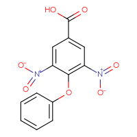 Chemical structure of 3,5-dinitro-4-phenoxybenzoic acid - CSSB00102600181