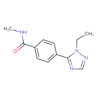 Chemical structure of 4-(1-ethyl-1H-1,2,4-triazol-5-yl)-N-methylbenzamide - CSSB01995205053