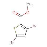Chemical structure of methyl 3,5-dibromothiophene-2-carboxylate - CSSB00010370629