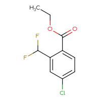 Chemical structure of ethyl 4-chloro-2-(difluoromethyl)benzoate - CSSB03554934569