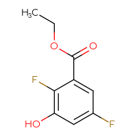 Chemical structure of ethyl 2,5-difluoro-3-hydroxybenzoate - CSSB00015902886