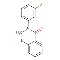 Chemical structure of N-(3-fluorophenyl)-2-iodo-N-methylbenzamide - CSSB00003252699