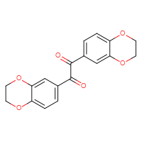 Chemical structure of bis(2,3-dihydro-1,4-benzodioxin-6-yl)ethane-1,2-dione - CSSB20785370697