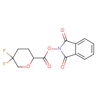 Chemical structure of 1,3-dioxo-2,3-dihydro-1H-isoindol-2-yl 5,5-difluorooxane-2-carboxylate - CSSB00116219583