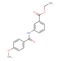 Chemical structure of ethyl 3-(4-methoxybenzamido)benzoate - CSSB00028117042