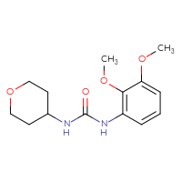 Chemical structure of 3-(2,3-dimethoxyphenyl)-1-(oxan-4-yl)urea - CSSB02029435521
