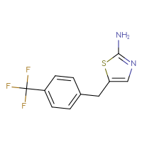 Chemical structure of 5-{[4-(trifluoromethyl)phenyl]methyl}-1,3-thiazol-2-amine - CSSB00000403519