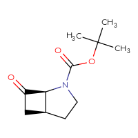 Chemical structure of tert-butyl (1S,5S)-7-oxo-2-azabicyclo[3.2.0]heptane-2-carboxylate - CSSB00015603376