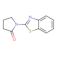 Chemical structure of 1-(1,3-benzothiazol-2-yl)pyrrolidin-2-one - CSSB00000007862
