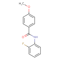 Chemical structure of N-(2-fluorophenyl)-4-methoxybenzamide - CSSB00026323650
