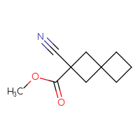 Chemical structure of methyl 2-cyanospiro[3.3]heptane-2-carboxylate - CSSB00012195953