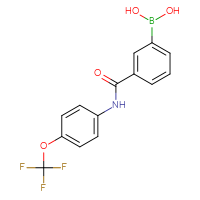 Chemical structure of (3-{[4-(trifluoromethoxy)phenyl]carbamoyl}phenyl)boronic acid - CSSB00015191472