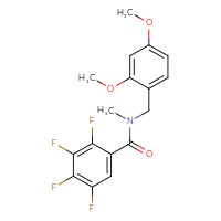 Chemical structure of N-[(2,4-dimethoxyphenyl)methyl]-2,3,4,5-tetrafluoro-N-methylbenzamide - CSSB00026262034