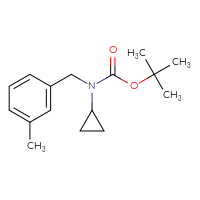Chemical structure of tert-butyl N-cyclopropyl-N-[(3-methylphenyl)methyl]carbamate - CSSB00011924455