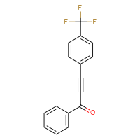Chemical structure of 1-phenyl-3-[4-(trifluoromethyl)phenyl]prop-2-yn-1-one - CSSB02495363738