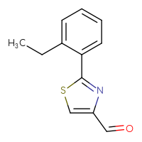 Chemical structure of 2-(2-ethylphenyl)-1,3-thiazole-4-carbaldehyde - CSSB00011663775