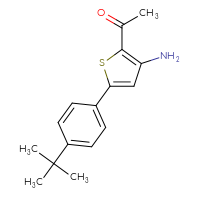 Chemical structure of 1-[3-amino-5-(4-tert-butylphenyl)thiophen-2-yl]ethan-1-one - CSSB00000024938