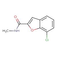 Chemical structure of 7-chloro-N-methyl-1-benzofuran-2-carboxamide - CSSB00028248080