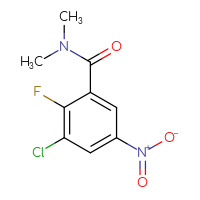 Chemical structure of 3-chloro-2-fluoro-N,N-dimethyl-5-nitrobenzamide - CSSB21043422522