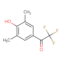 Chemical structure of 2,2,2-trifluoro-1-(4-hydroxy-3,5-dimethylphenyl)ethan-1-one - CSSB00010676021
