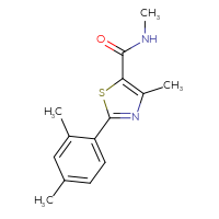 Chemical structure of 2-(2,4-dimethylphenyl)-N,4-dimethyl-1,3-thiazole-5-carboxamide - CSSB00103839760