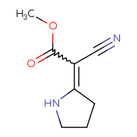 Chemical structure of methyl 2-cyano-2-(pyrrolidin-2-ylidene)acetate - CSSB00009928241