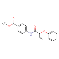 Chemical structure of methyl 4-(2-phenoxypropanamido)benzoate - CSSB00046150007