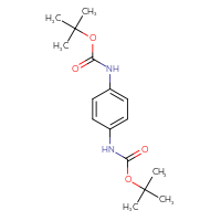 Chemical structure of tert-butyl N-(4-{[(tert-butoxy)carbonyl]amino}phenyl)carbamate - CSSB00010134636