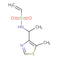 Chemical structure of N-[1-(5-methyl-1,3-thiazol-4-yl)ethyl]ethene-1-sulfonamide - CSSB20822086327