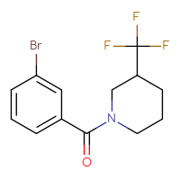 Chemical structure of 1-(3-bromobenzoyl)-3-(trifluoromethyl)piperidine - CSSB00000599547