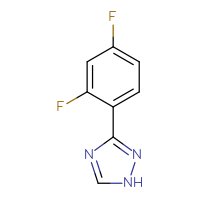 Chemical structure of 3-(2,4-difluorophenyl)-1H-1,2,4-triazole - CSSB00031767506