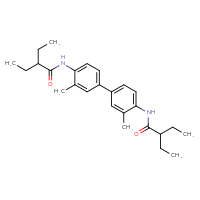 Chemical structure of 2-ethyl-N-[4'-(2-ethylbutanamido)-3,3'-dimethyl-[1,1'-biphenyl]-4-yl]butanamide - CSSB00121663752