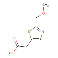 Chemical structure of 2-[2-(methoxymethyl)-1,3-thiazol-5-yl]acetic acid - CSSB00014970969
