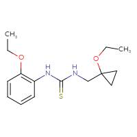 Chemical structure of 3-[(1-ethoxycyclopropyl)methyl]-1-(2-ethoxyphenyl)thiourea - CSSB21432526563