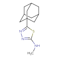 Chemical structure of 5-(adamantan-1-yl)-N-methyl-1,3,4-thiadiazol-2-amine - CSSB00126168975