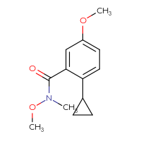 Chemical structure of 2-cyclopropyl-N,5-dimethoxy-N-methylbenzamide - CSSB07054139457